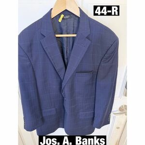 Jos. A. Bank Navy with window pane check pattern Blazer